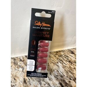 Sally Hansen 24 Press on Nails With Glue Oval Shape Burgundy Beet Pray Lo